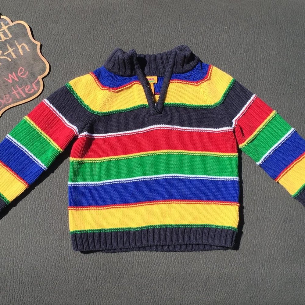 Chicka Chicka Boom Boom Cotton Sweater - 12-18M - Colorful & Cozy